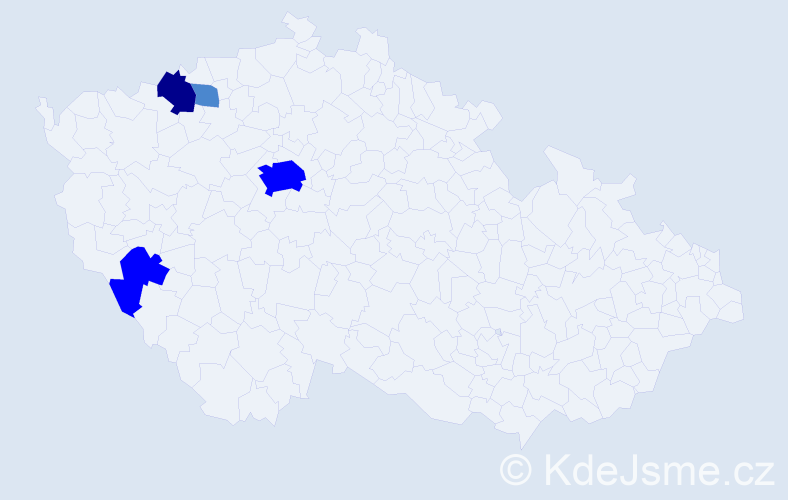 Příjmení: 'Krátilová', počet výskytů 8 v celé ČR
