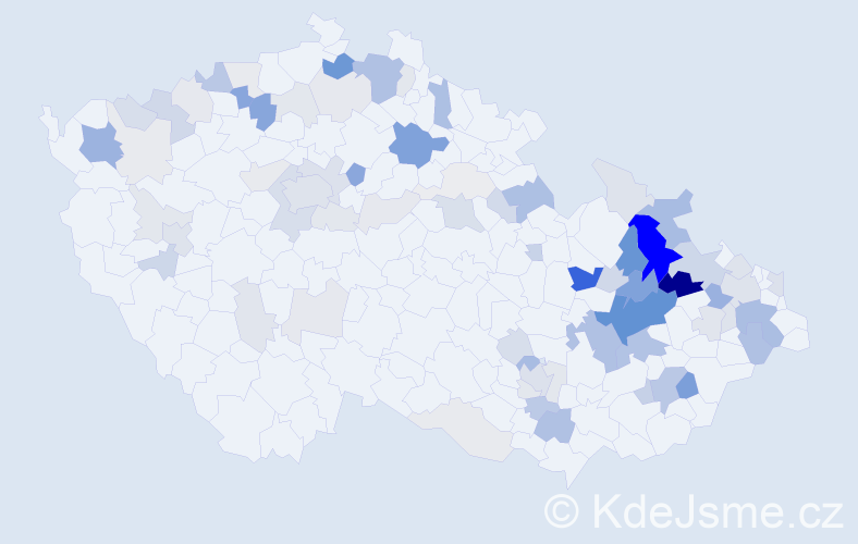 Příjmení: 'Maderová', počet výskytů 242 v celé ČR