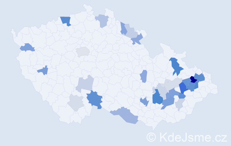 Příjmení: 'Chudová', počet výskytů 80 v celé ČR