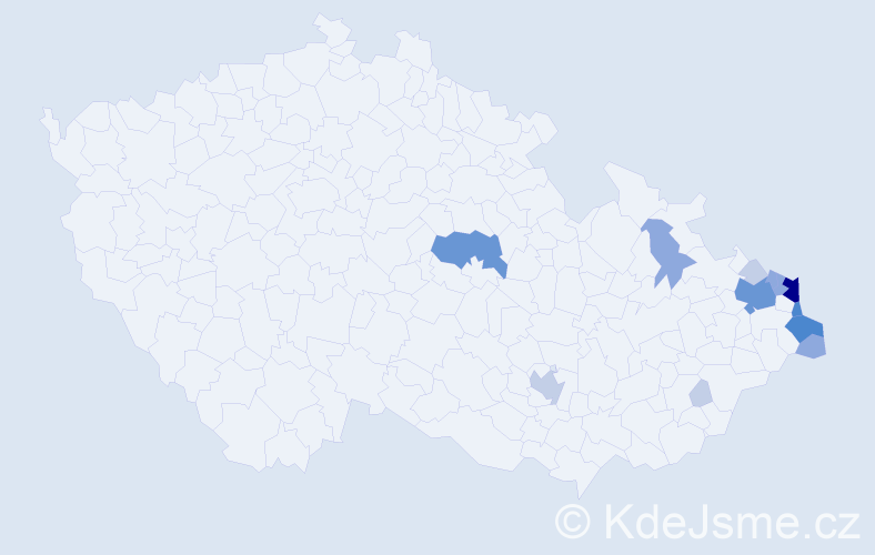 Příjmení: 'Filipczyková', počet výskytů 40 v celé ČR