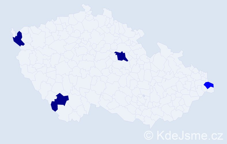 Příjmení: 'Vošková', počet výskytů 7 v celé ČR