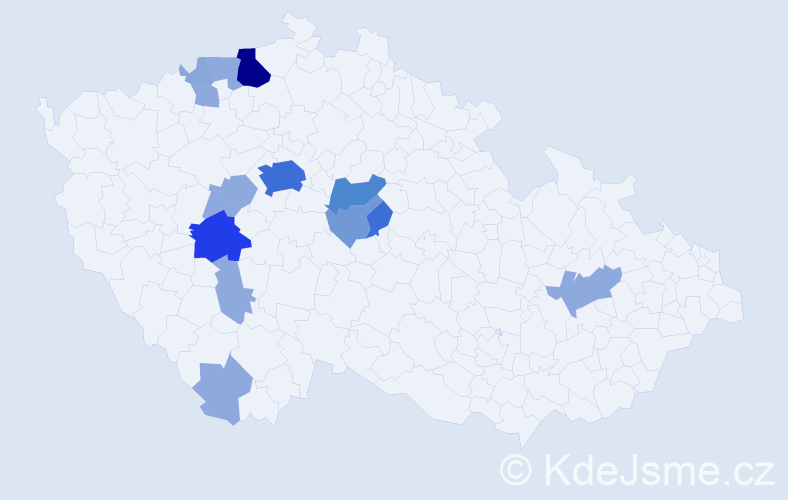 Příjmení: 'Radla', počet výskytů 41 v celé ČR