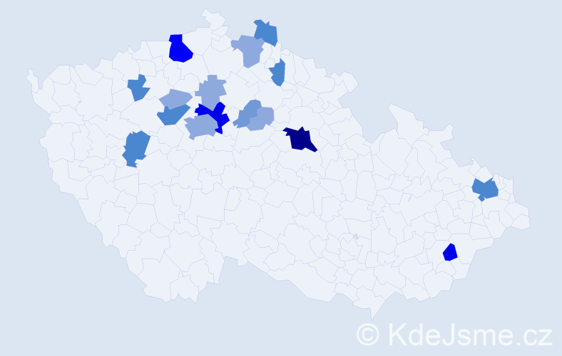 Příjmení: 'Braborec', počet výskytů 46 v celé ČR