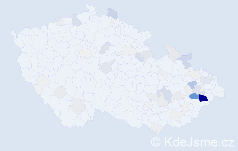 Příjmení: 'Koleček', počet výskytů 235 v celé ČR