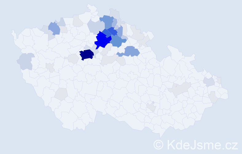 Příjmení: 'Koťátko', počet výskytů 214 v celé ČR