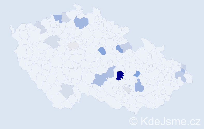 Příjmení: 'Roudenský', počet výskytů 55 v celé ČR