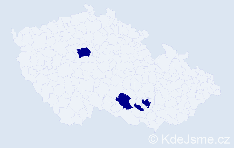 Příjmení: 'Potičná', počet výskytů 4 v celé ČR