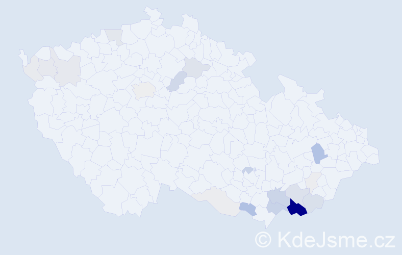Příjmení: 'Kolacia', počet výskytů 92 v celé ČR
