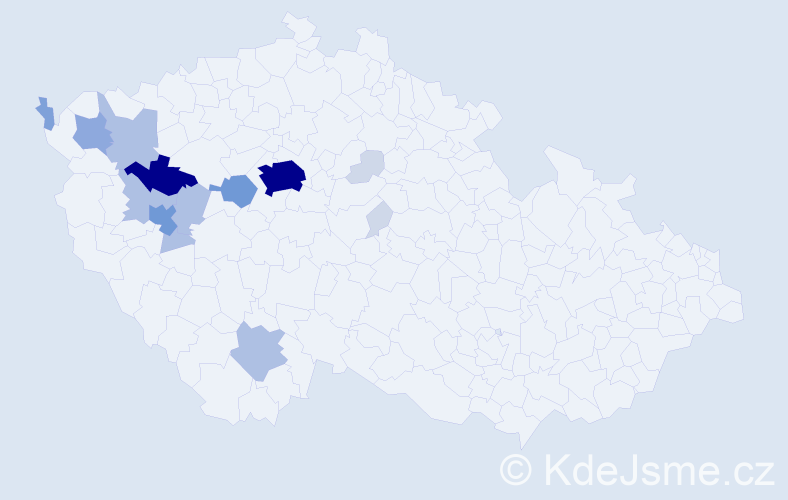 Příjmení: 'Patejdl', počet výskytů 59 v celé ČR