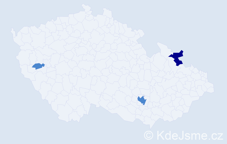 Příjmení: 'Kirčevová', počet výskytů 5 v celé ČR