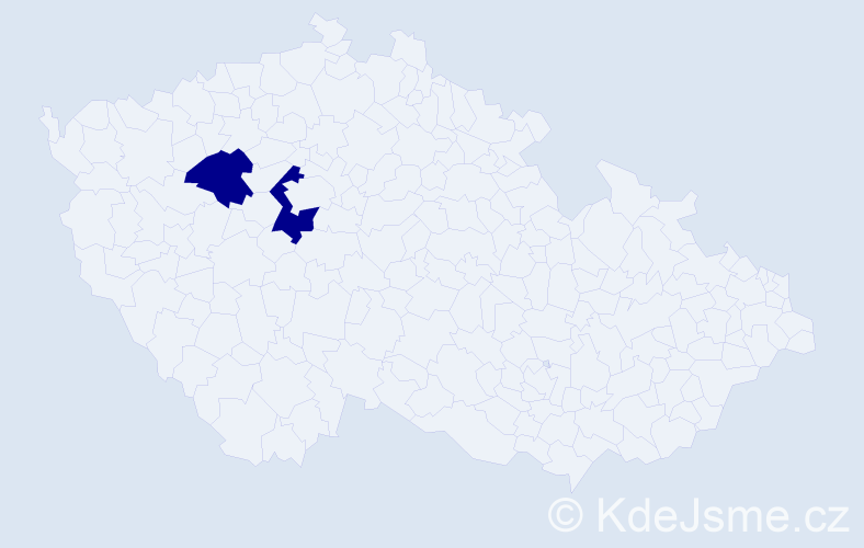 Příjmení: 'Jop', počet výskytů 2 v celé ČR