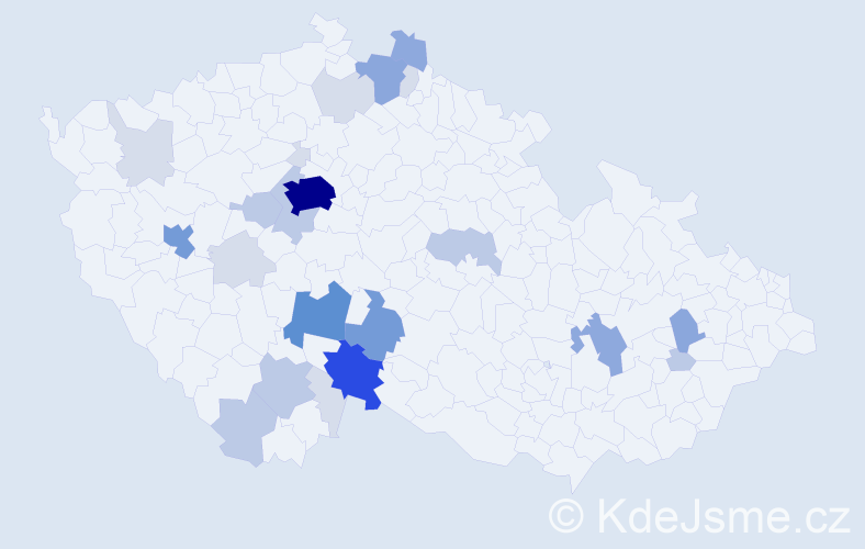 Příjmení: 'Chyška', počet výskytů 83 v celé ČR