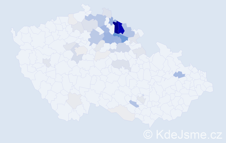 Příjmení: 'Zaplatílek', počet výskytů 169 v celé ČR