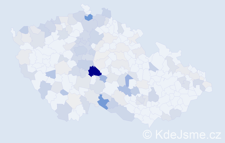 Příjmení: 'Kulíková', počet výskytů 394 v celé ČR