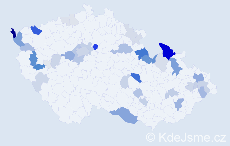 Příjmení: 'Franke', počet výskytů 118 v celé ČR