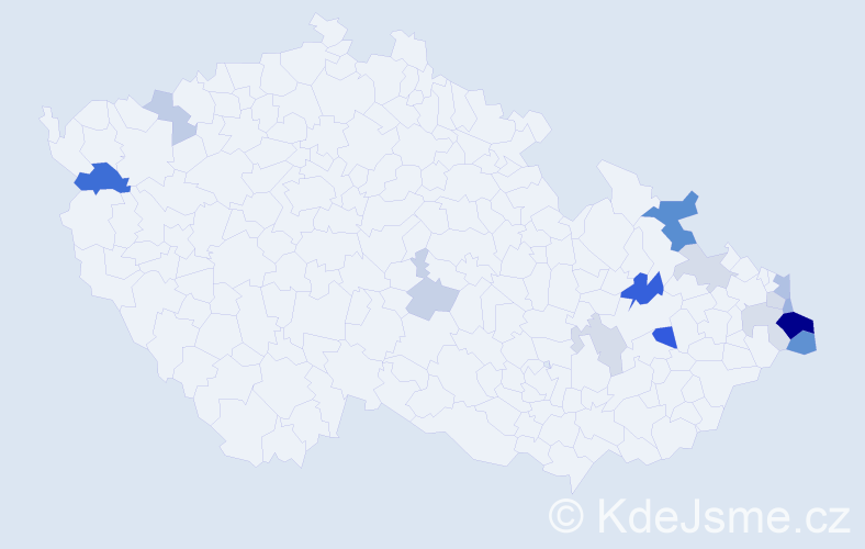 Příjmení: 'Fuják', počet výskytů 35 v celé ČR