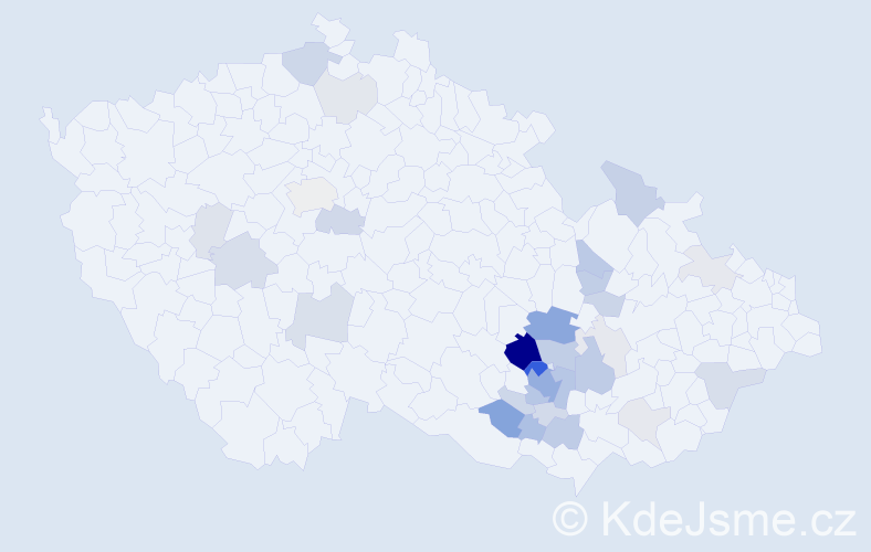Příjmení: 'Plevač', počet výskytů 96 v celé ČR