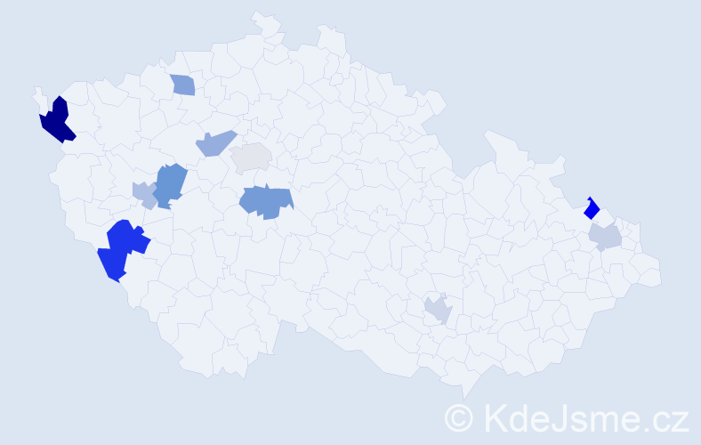 Příjmení: 'Ngo Minh', počet výskytů 14 v celé ČR