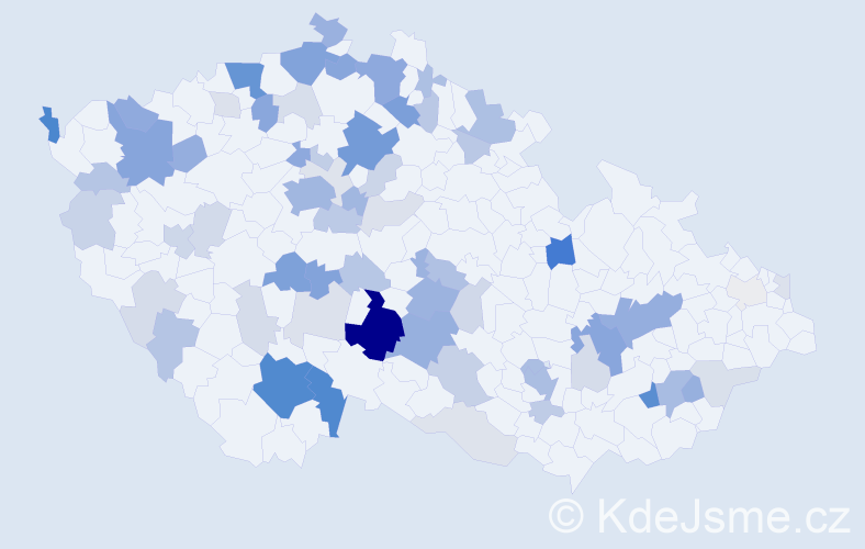 Příjmení: 'Koutková', počet výskytů 214 v celé ČR