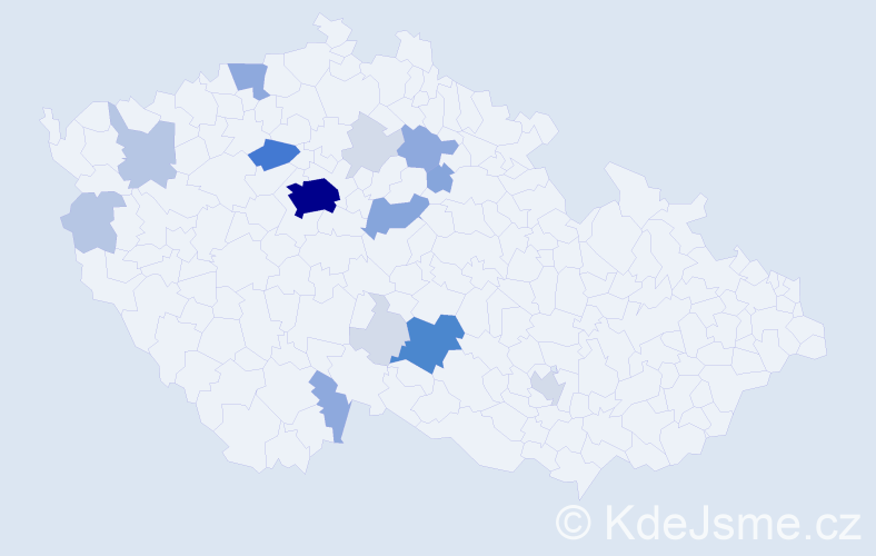 Příjmení: 'Kaliašová', počet výskytů 58 v celé ČR