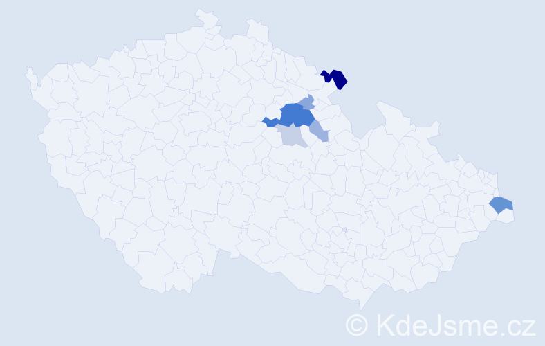 Příjmení: 'Rozdolský', počet výskytů 26 v celé ČR