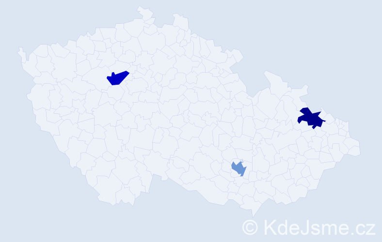 Příjmení: 'Lőbelová', počet výskytů 3 v celé ČR