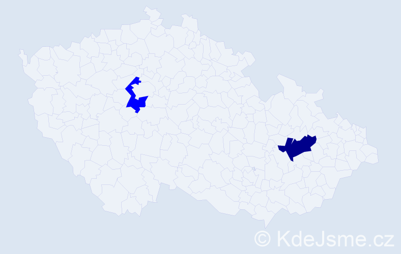 Příjmení: 'Delie', počet výskytů 3 v celé ČR