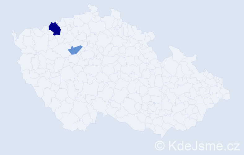 Příjmení: 'Lauran', počet výskytů 3 v celé ČR