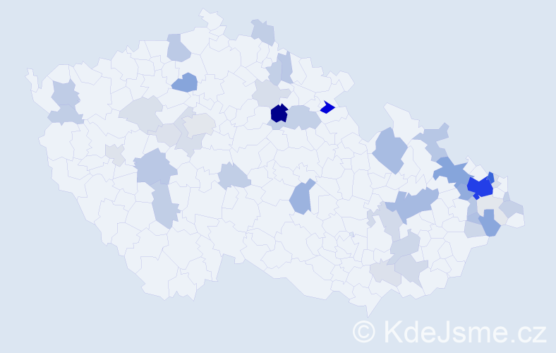 Příjmení: 'Kovalská', počet výskytů 156 v celé ČR