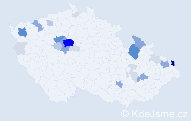 Příjmení: 'Mišalková', počet výskytů 85 v celé ČR