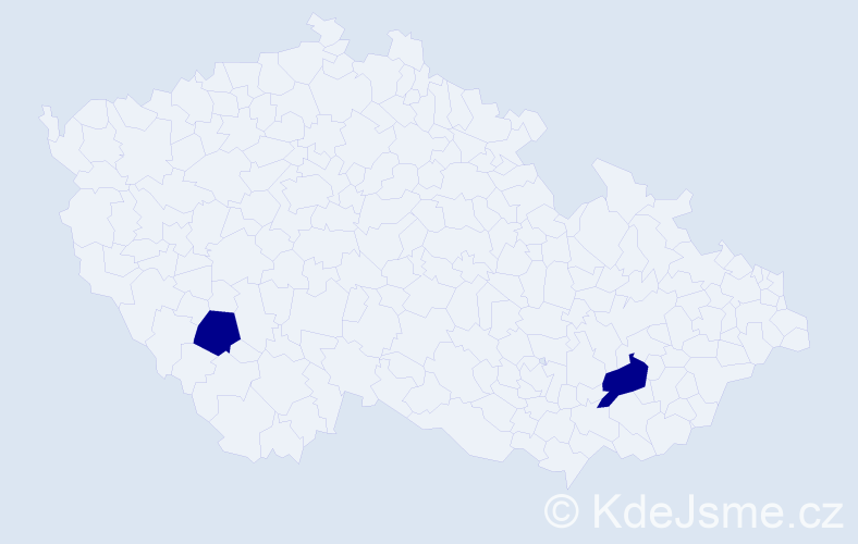 Příjmení: 'Lackner', počet výskytů 2 v celé ČR