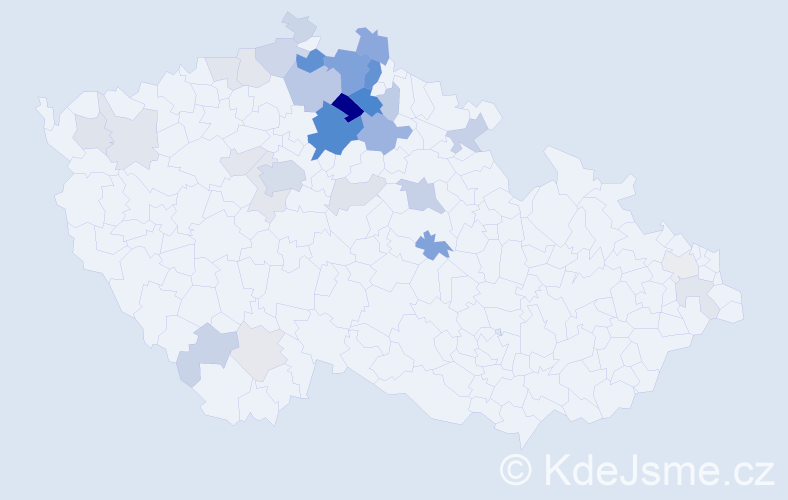 Příjmení: 'Koštejnová', počet výskytů 93 v celé ČR
