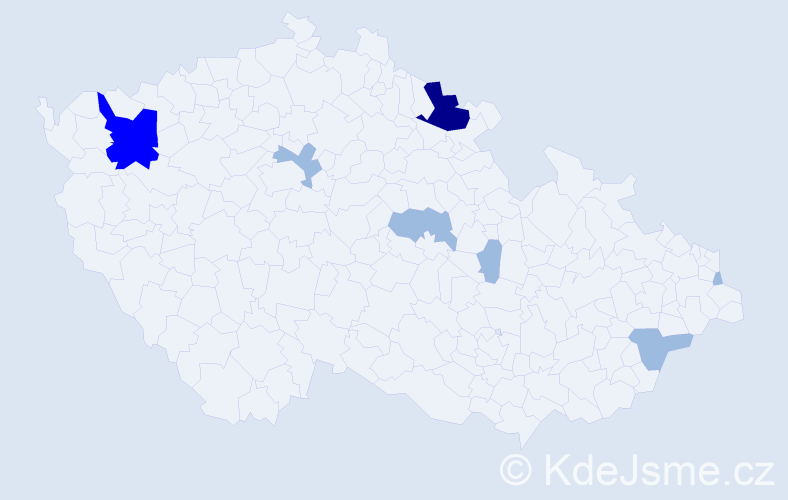 Příjmení: 'Austin', počet výskytů 12 v celé ČR
