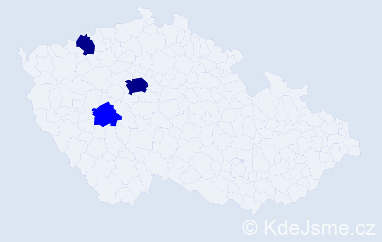 Příjmení: 'Wosyková', počet výskytů 5 v celé ČR