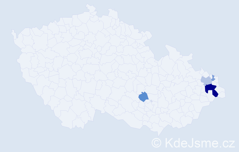 Příjmení: 'Wyková', počet výskytů 11 v celé ČR