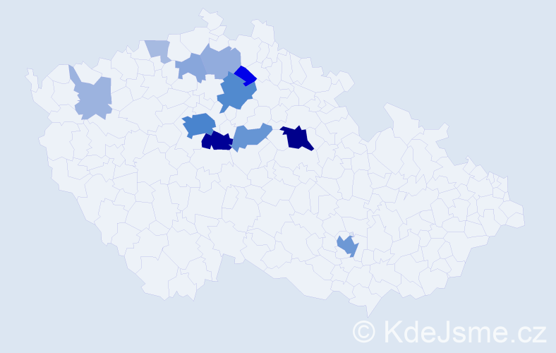 Příjmení: 'Komers', počet výskytů 52 v celé ČR