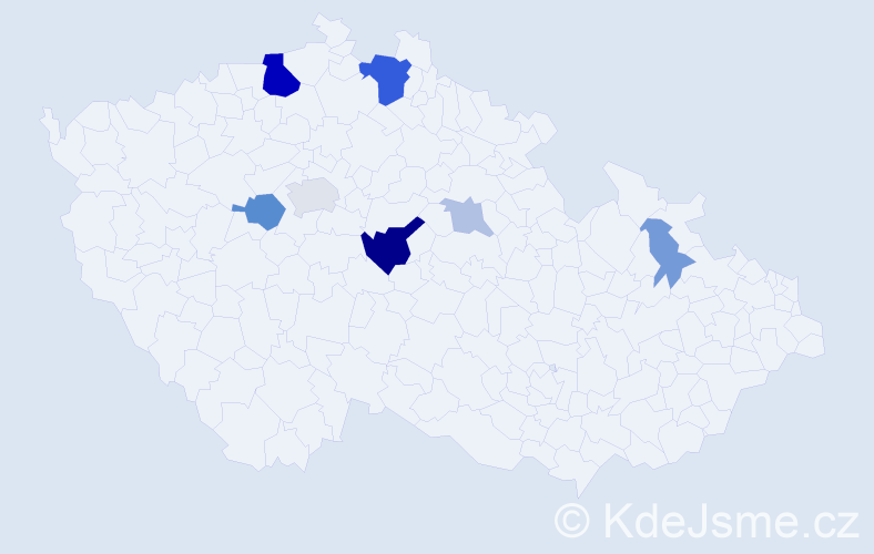 Příjmení: 'Olyšar', počet výskytů 22 v celé ČR