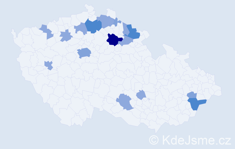 Příjmení: 'Enge', počet výskytů 37 v celé ČR
