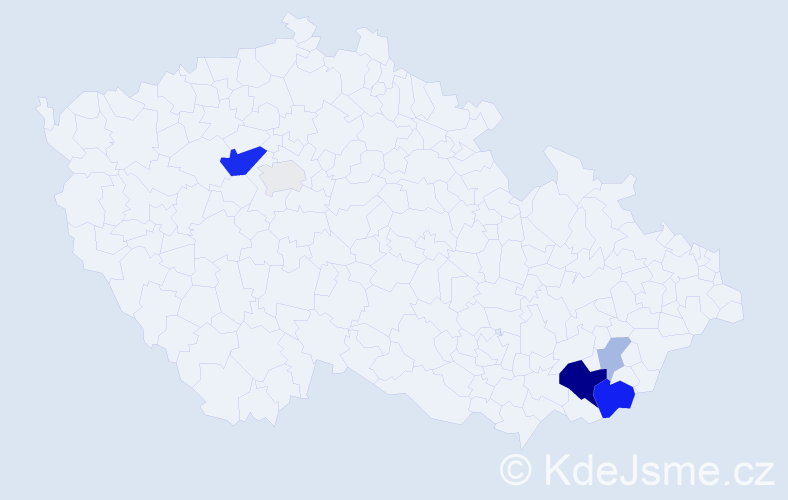 Příjmení: 'Kieryková', počet výskytů 16 v celé ČR