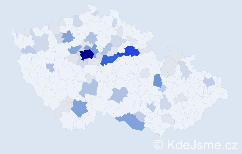 Příjmení: 'Holler', počet výskytů 195 v celé ČR