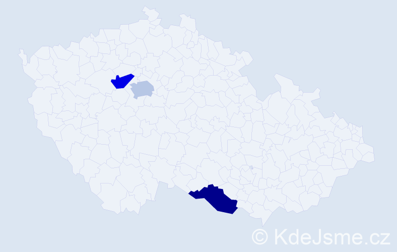 Příjmení: 'Levycká', počet výskytů 3 v celé ČR