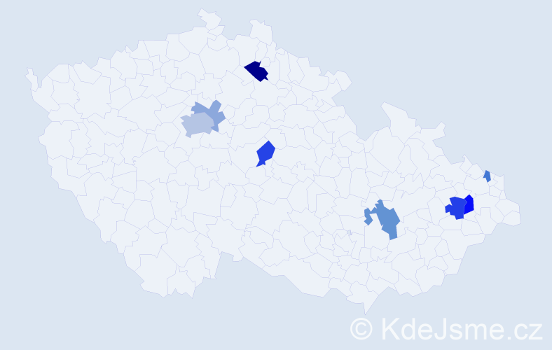Příjmení: 'Gibová', počet výskytů 16 v celé ČR