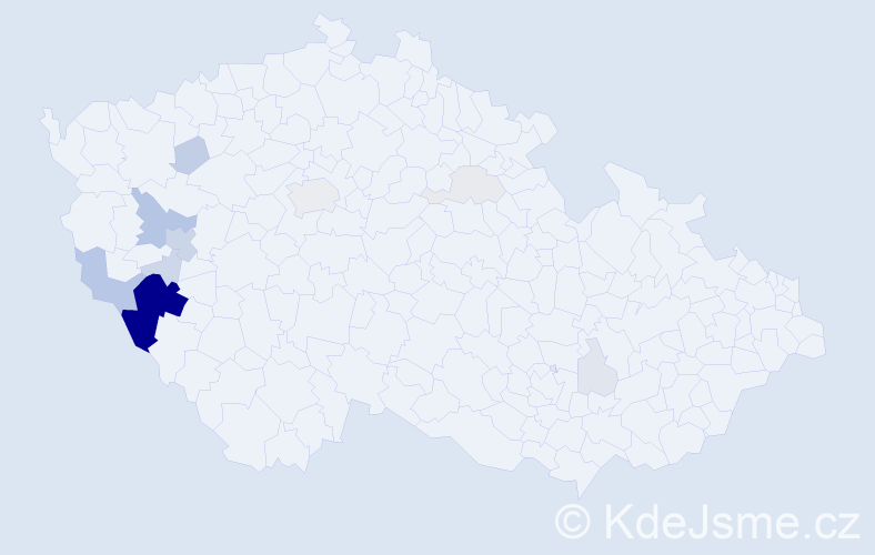 Příjmení: 'Trefanec', počet výskytů 54 v celé ČR