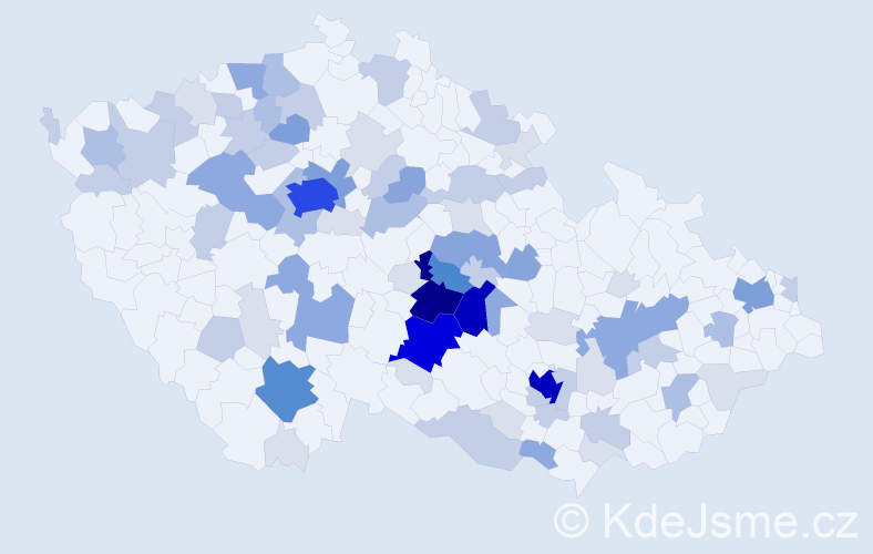 Příjmení: 'Holcman', počet výskytů 265 v celé ČR