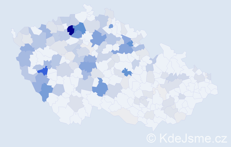 Příjmení: 'Volák', počet výskytů 524 v celé ČR