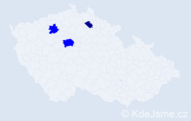Příjmení: 'Závradská', počet výskytů 4 v celé ČR