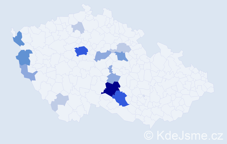 Příjmení: 'Královská', počet výskytů 42 v celé ČR