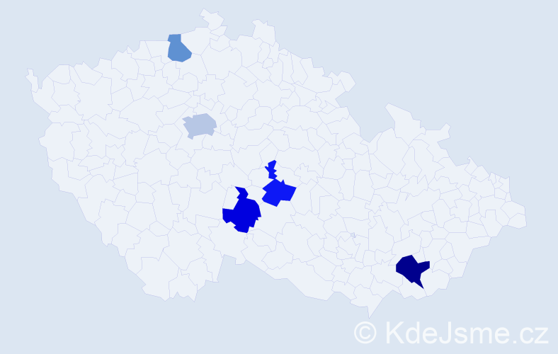 Příjmení: 'Strapec', počet výskytů 7 v celé ČR
