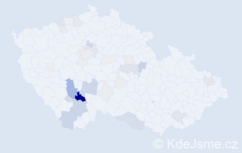Příjmení: 'Zunt', počet výskytů 121 v celé ČR