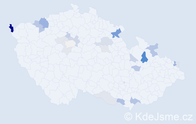 Příjmení: 'Demjanovič', počet výskytů 46 v celé ČR